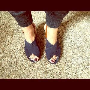 Lucky Brand Merrona Navy wedges